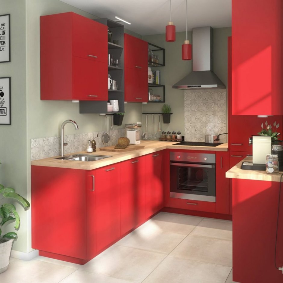 Красная кухня Леруа Мерлен