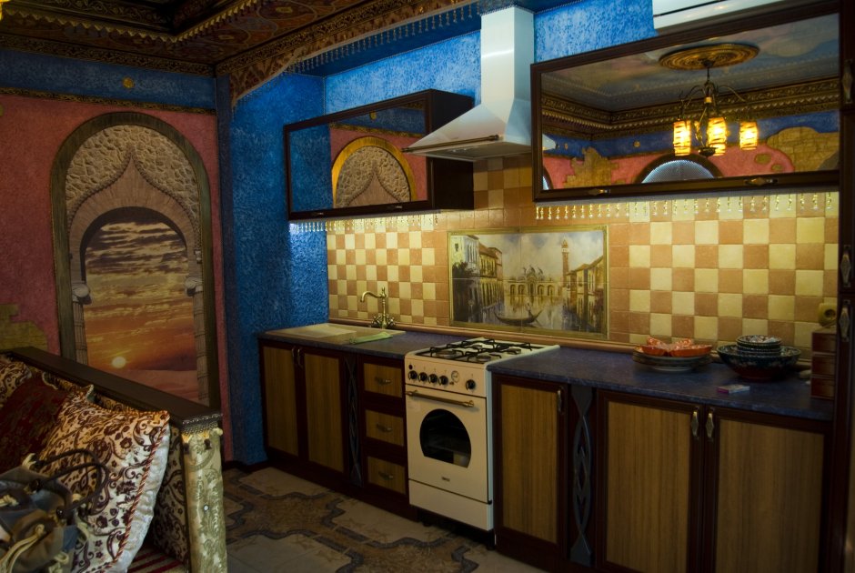 Кухонный гарнитур в египетском стиле