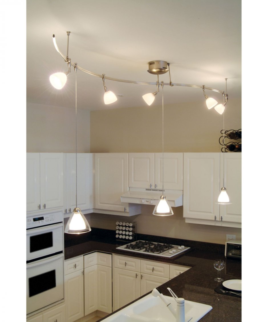 Расположение светильников на кухне