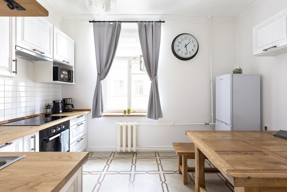 Кухонные занавески в скандинавском стиле