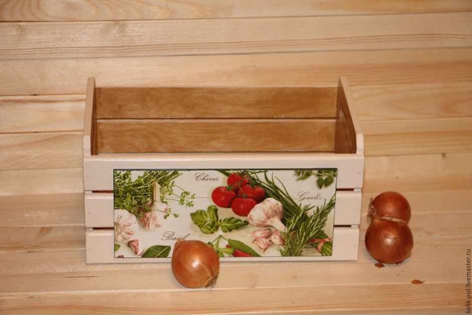 Короб для овощей деревянный