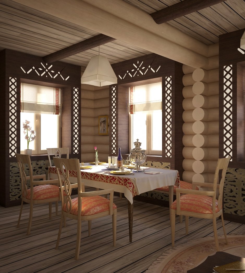 Интерьер кухни в Славянском стиле