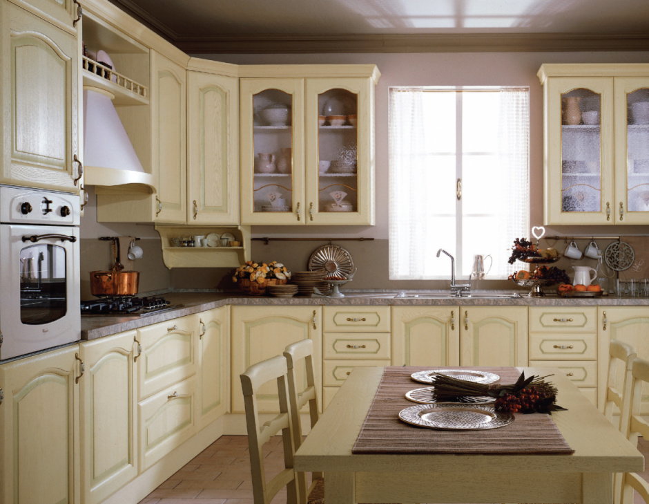 Кухня беж классика