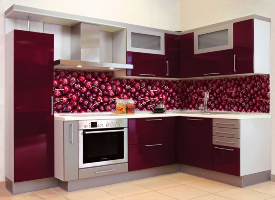 Красные кухни в интерьере реальные фото