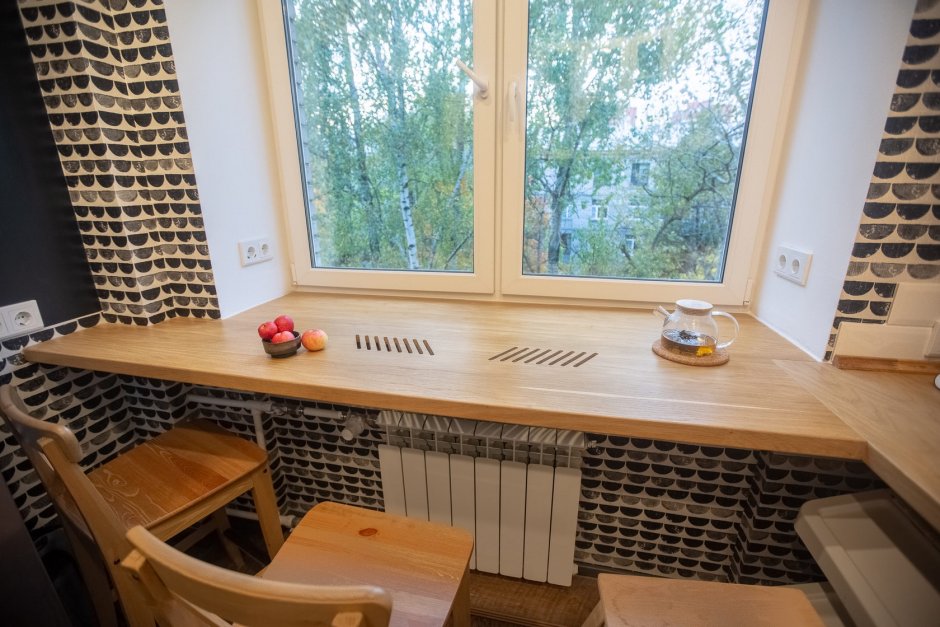 Отделка за батареей отопления