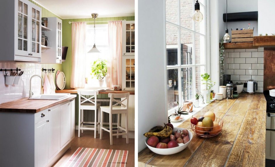 Полка над столом на кухне