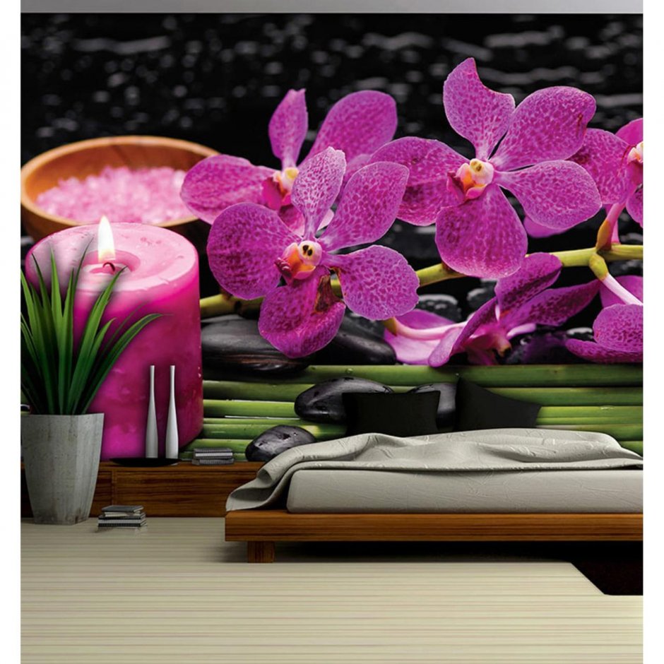 Фотопанно Орхидея в интерьере