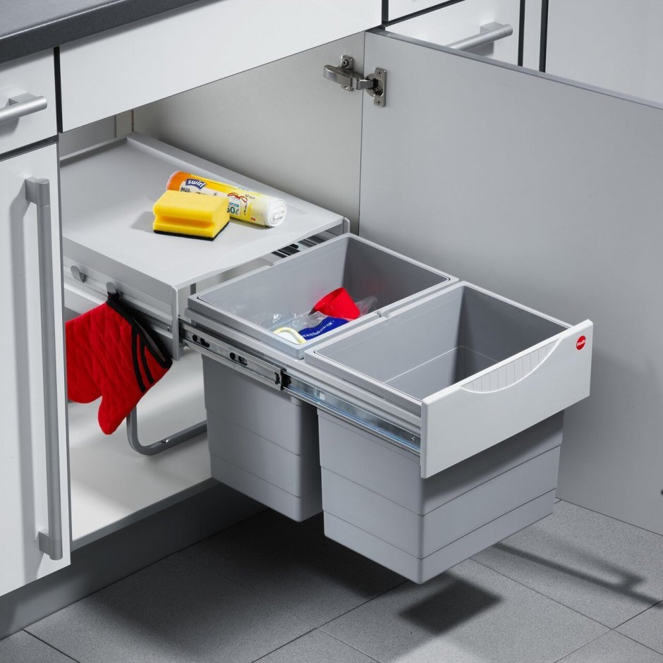Встраиваемое ведро для мусора 35л Space saving Hailo 3642131