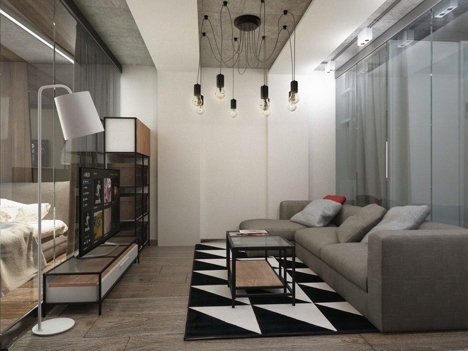 Дизайнерские решения интерьера в однокомнатной квартире