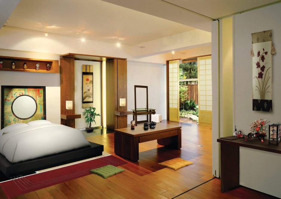 Красивые спальни в японском стиле