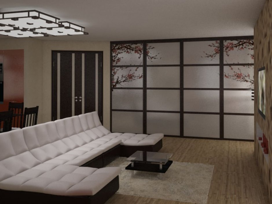 Современная комната в японском стиле