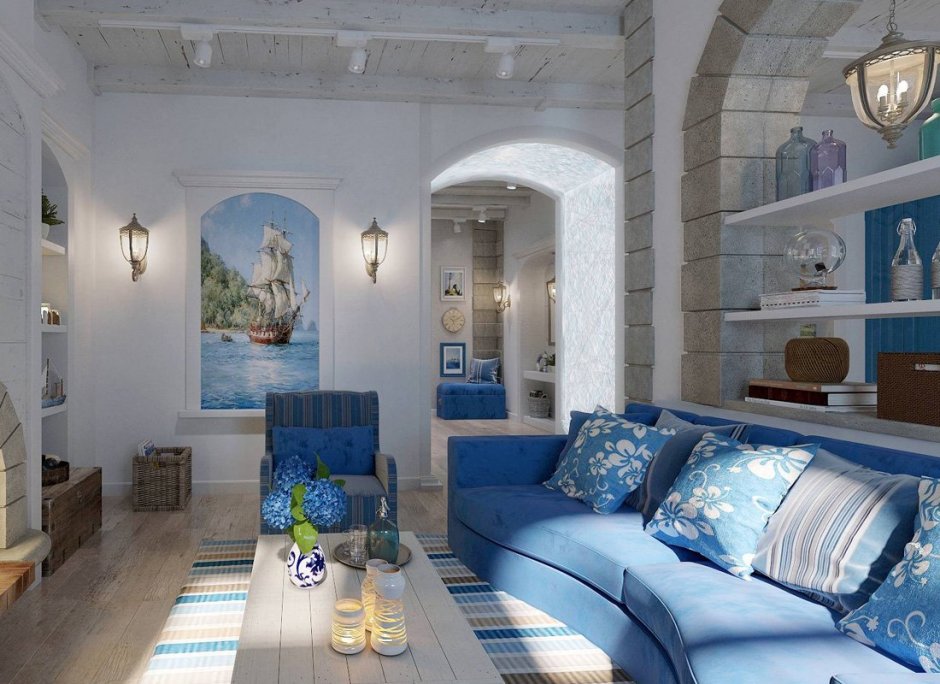 Средиземноморский стиль в интерьере квартиры