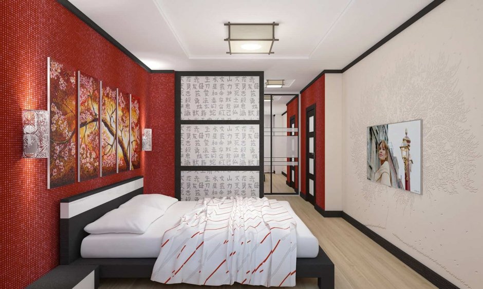 Спальная комната в японском стиле
