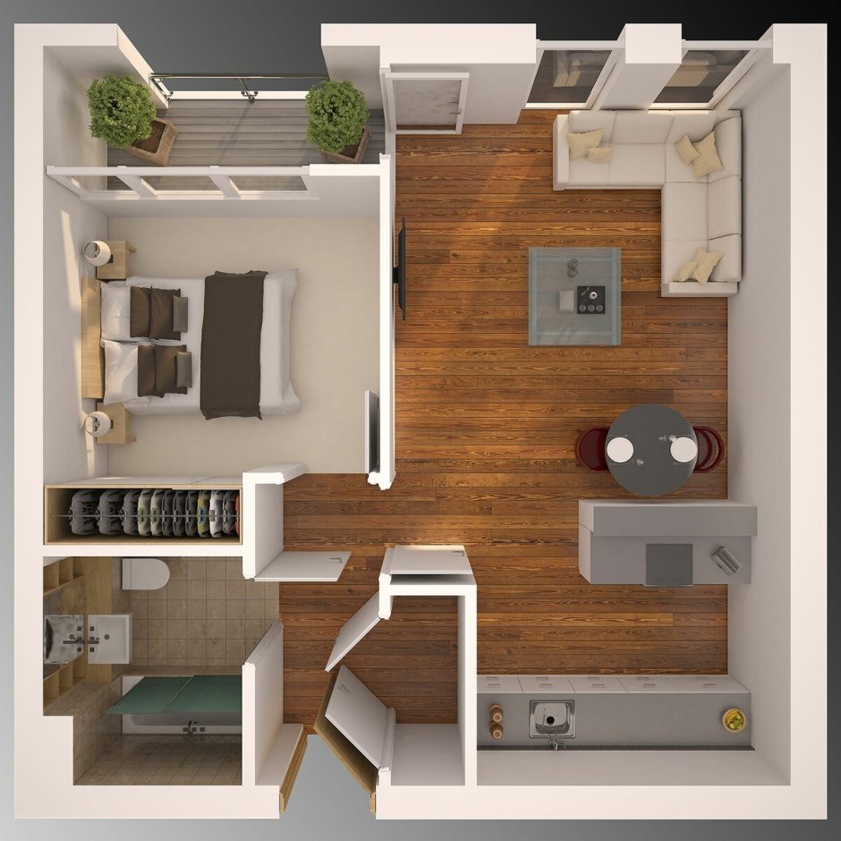 Планировка квартиры в 3ds Max