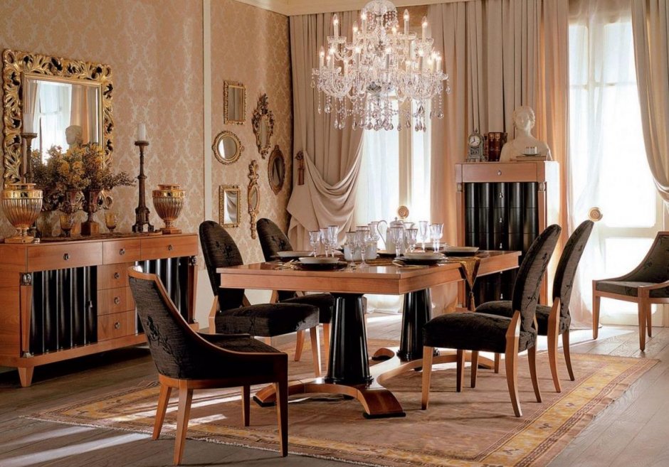 Итальянские столы в интерьере гостиной