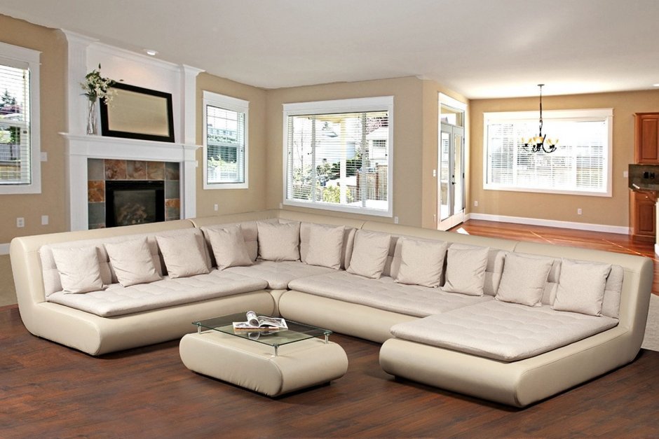 Большой модульный диван для гостиной