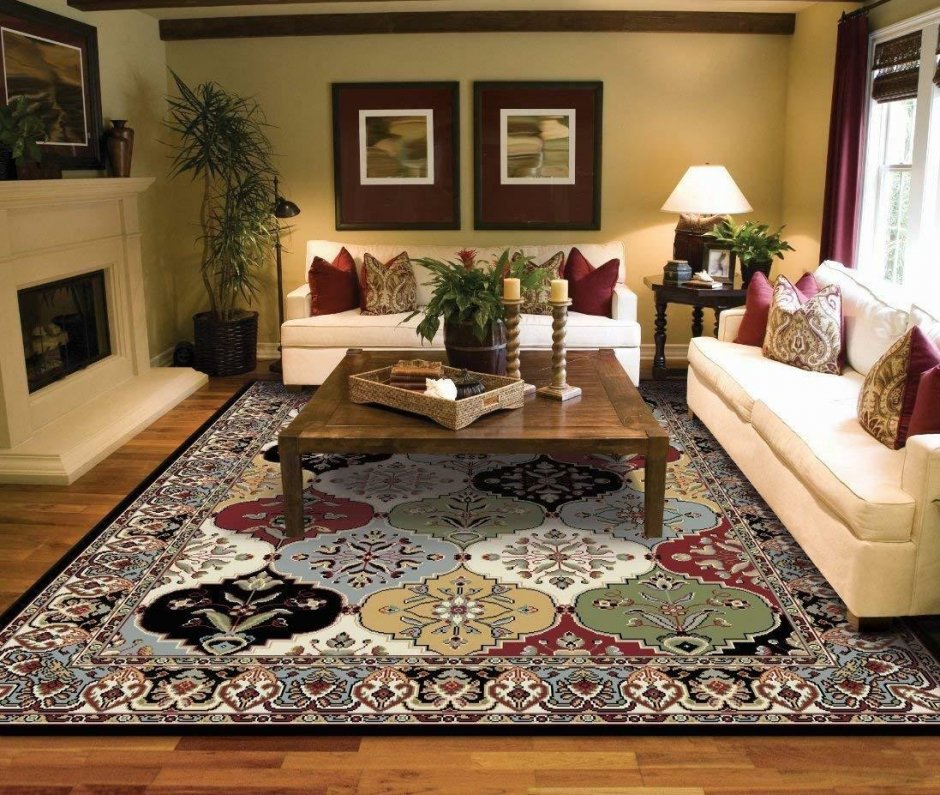 Турецкие ковры в интерьере гостиной фото