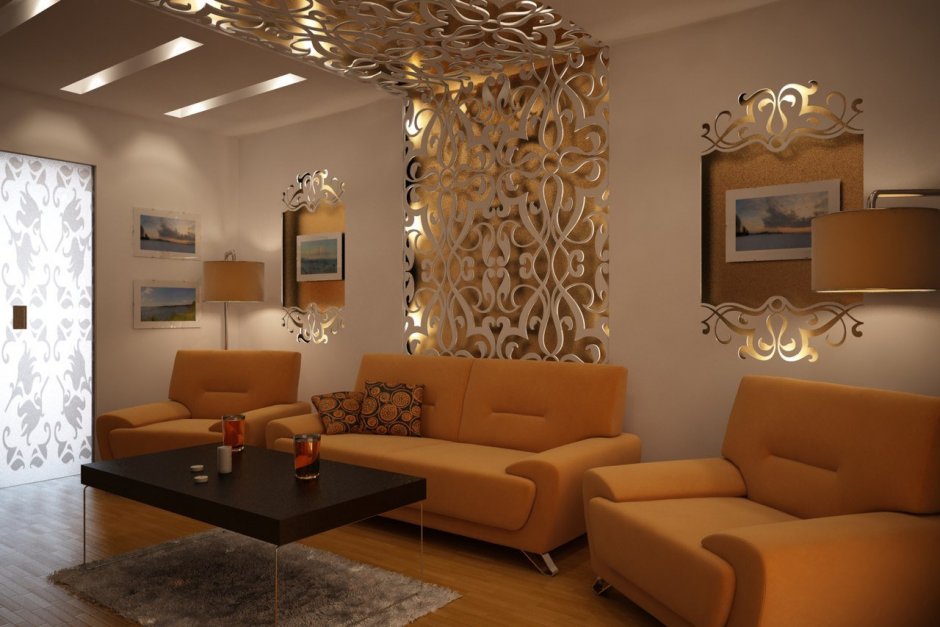 Стена за диваном в гостиной дизайн