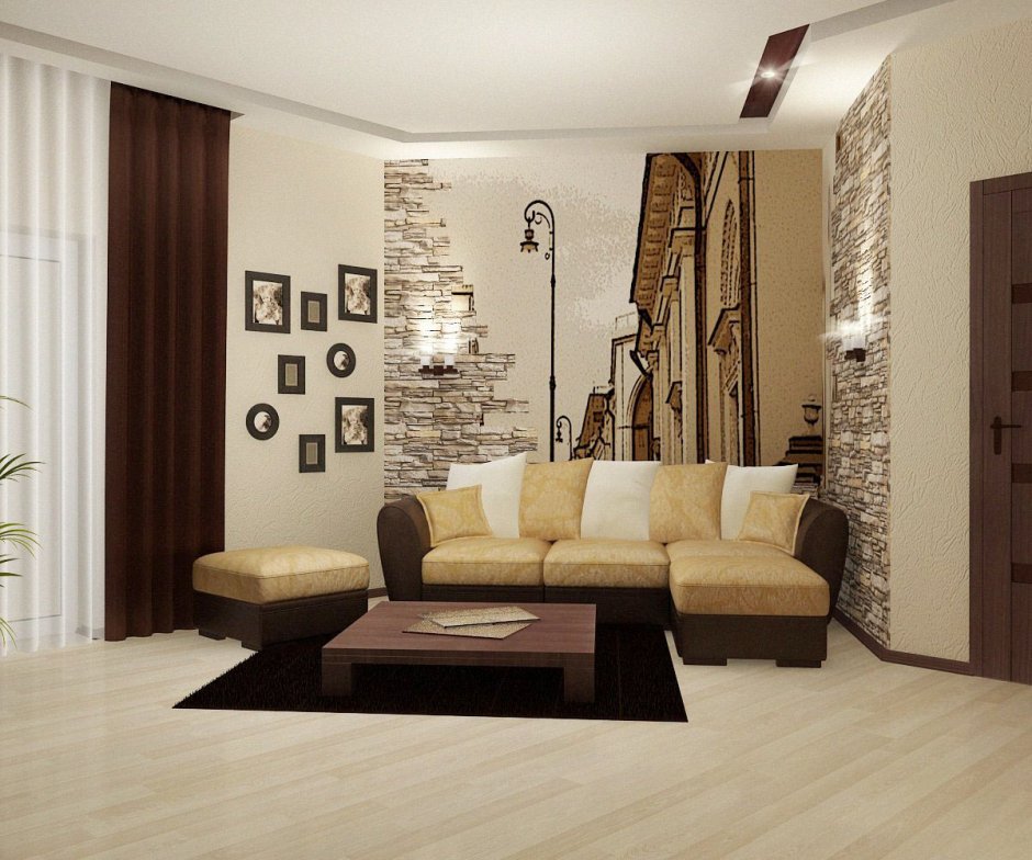 Интерьер комнаты современном стиле эконом класса гостиной