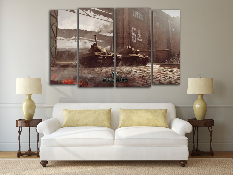 Модульные картины в гостиную над диваном (34 фото)