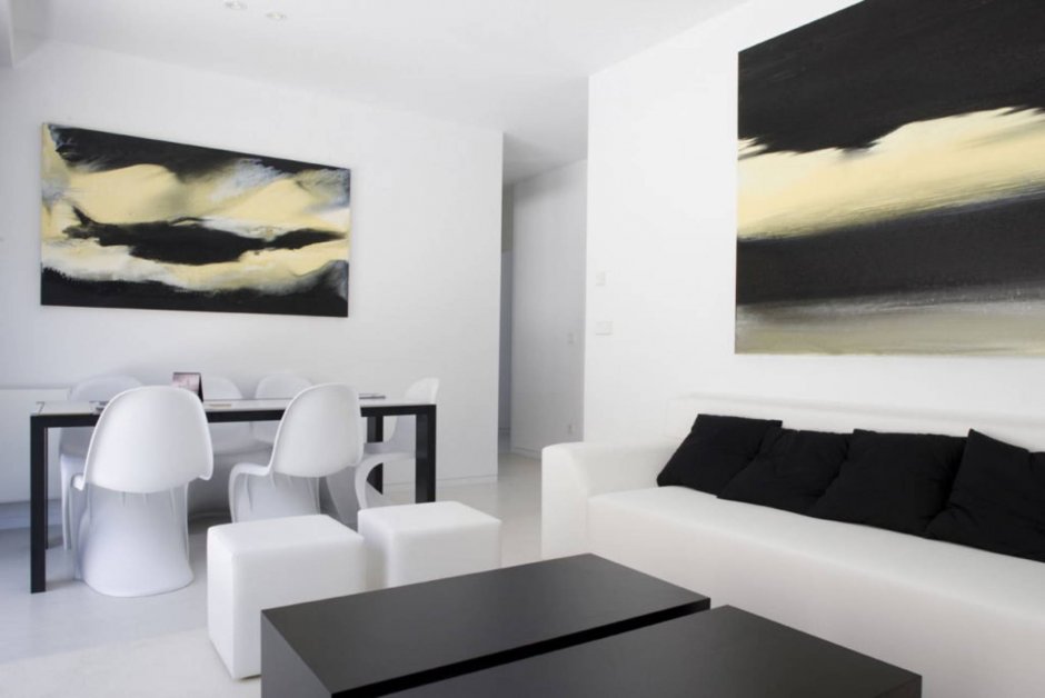 Картины для гостиной в черно белом стиле