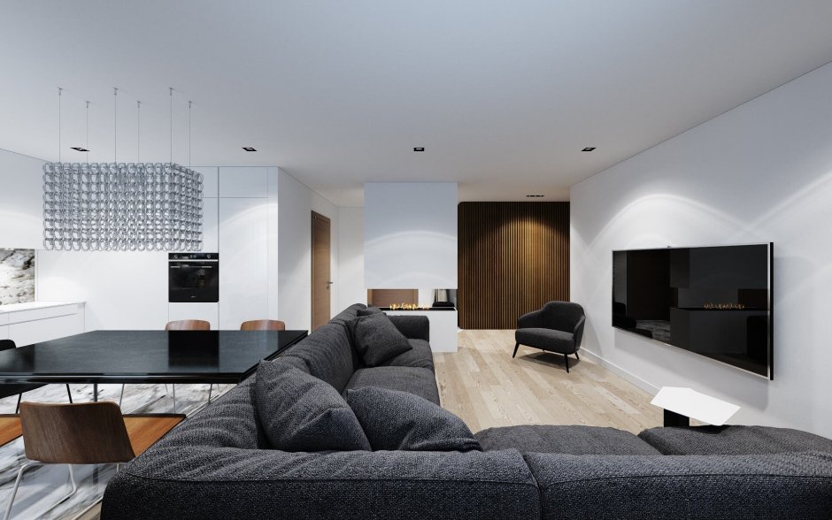 Интерьер квартиры в современном стиле минимализма