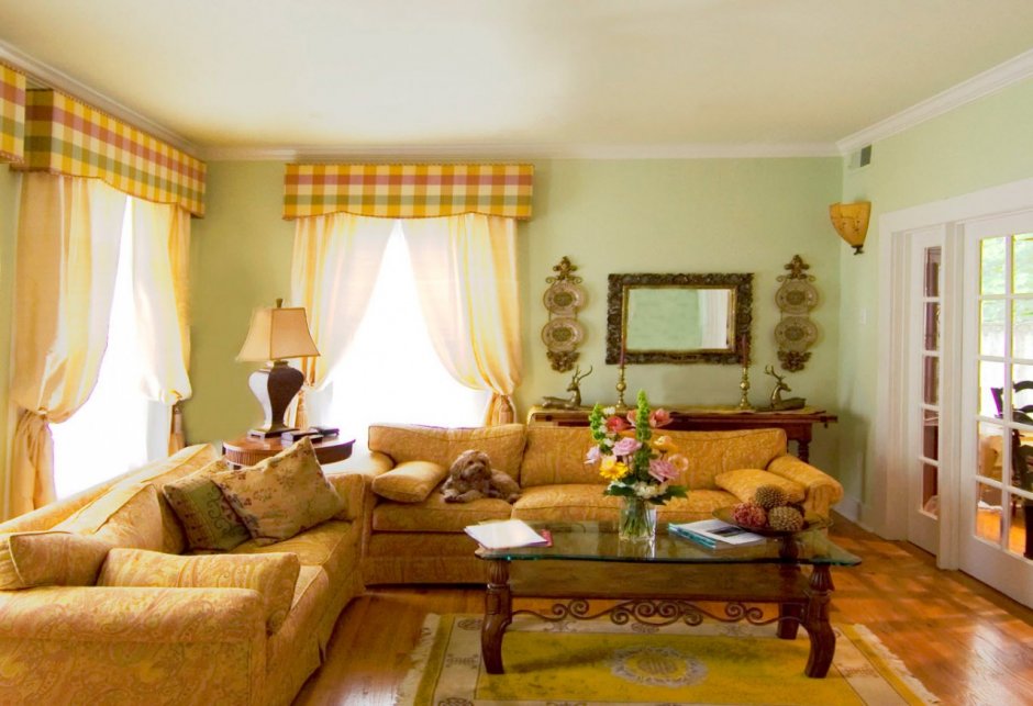 Жёлтая гостиная в стиле Прованс