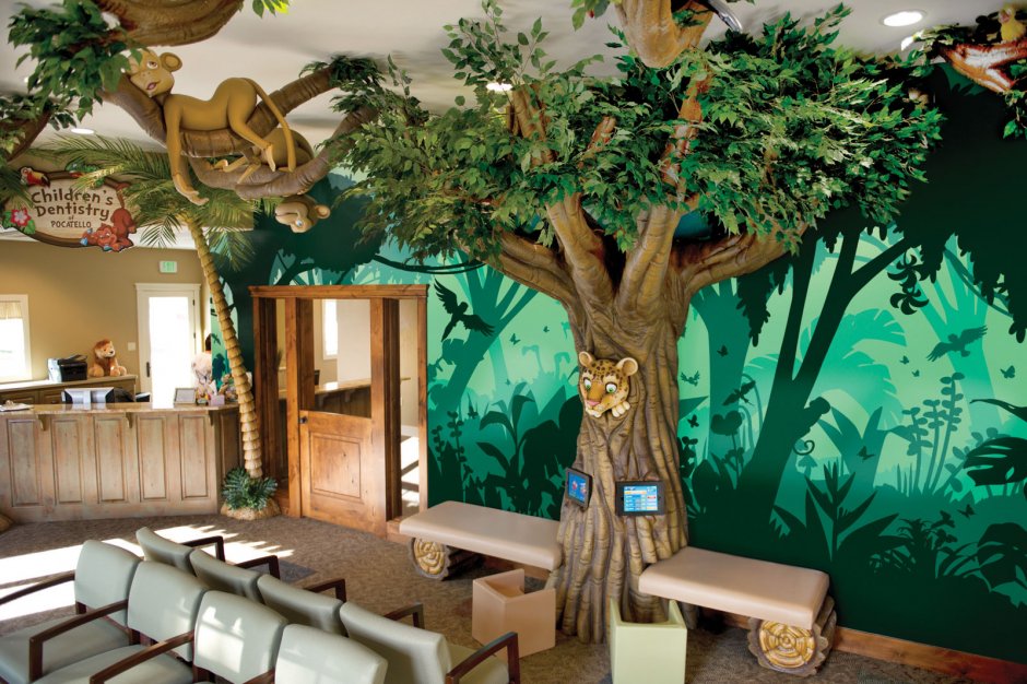 Украшение комнат в стиле джунгли