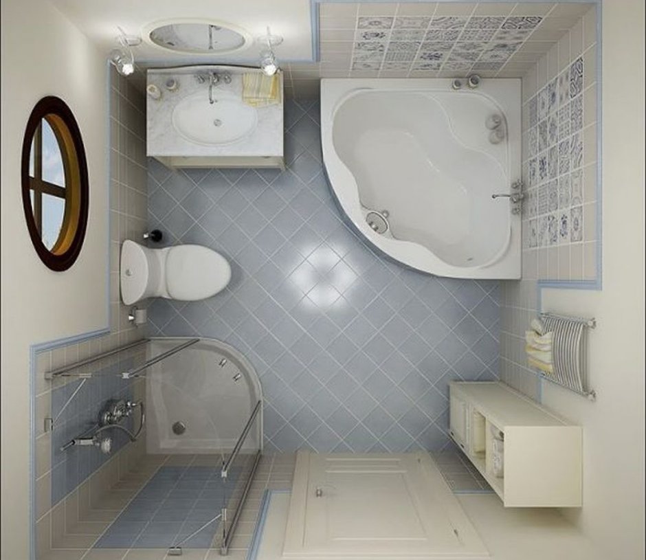 Планировка ванной комнаты 6м2