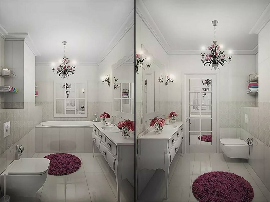 Дизайнер интерьера маленькой ванной
