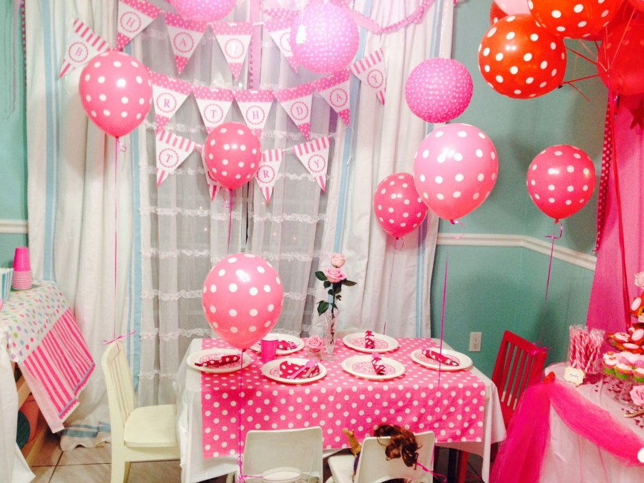 Праздничная комната на день рождения для девочки