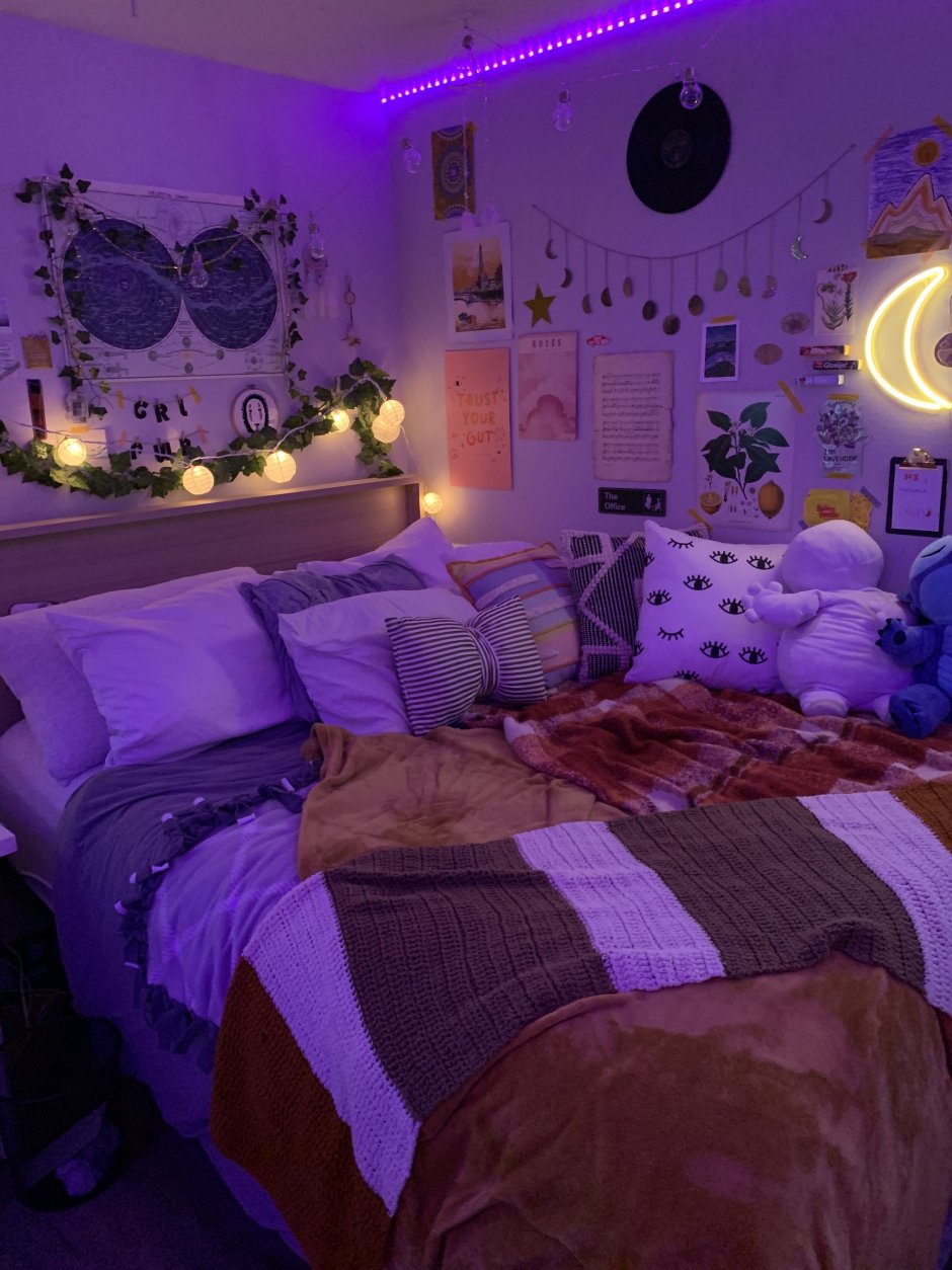 Фиолетовая комната для подростка