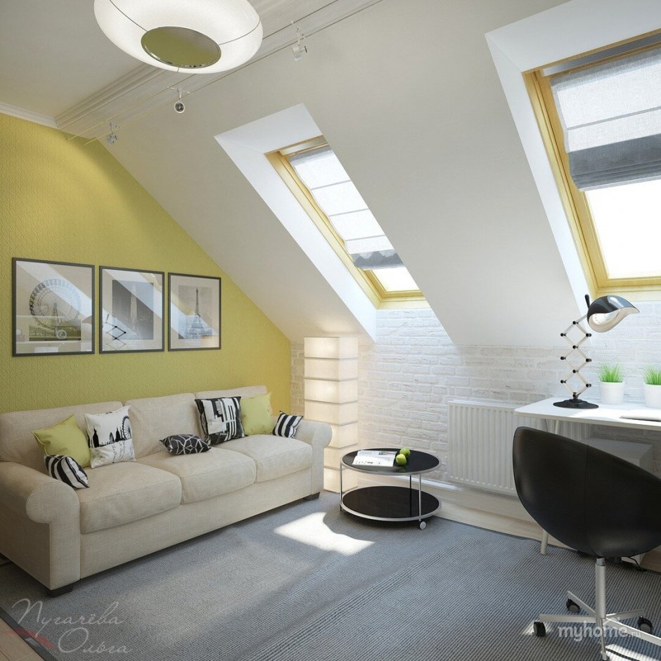 Мансардное окно в потолке