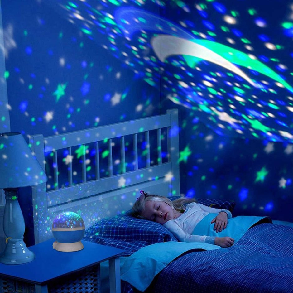 Светильник ночник-проектор Star Master "звездное небо" вращающийся