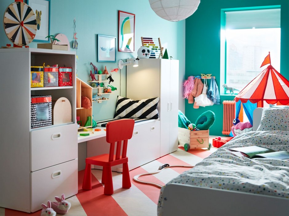 Икеа детская комната с рабочим местом