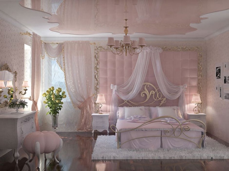 Красивые спальни для девушек в классическом стиле