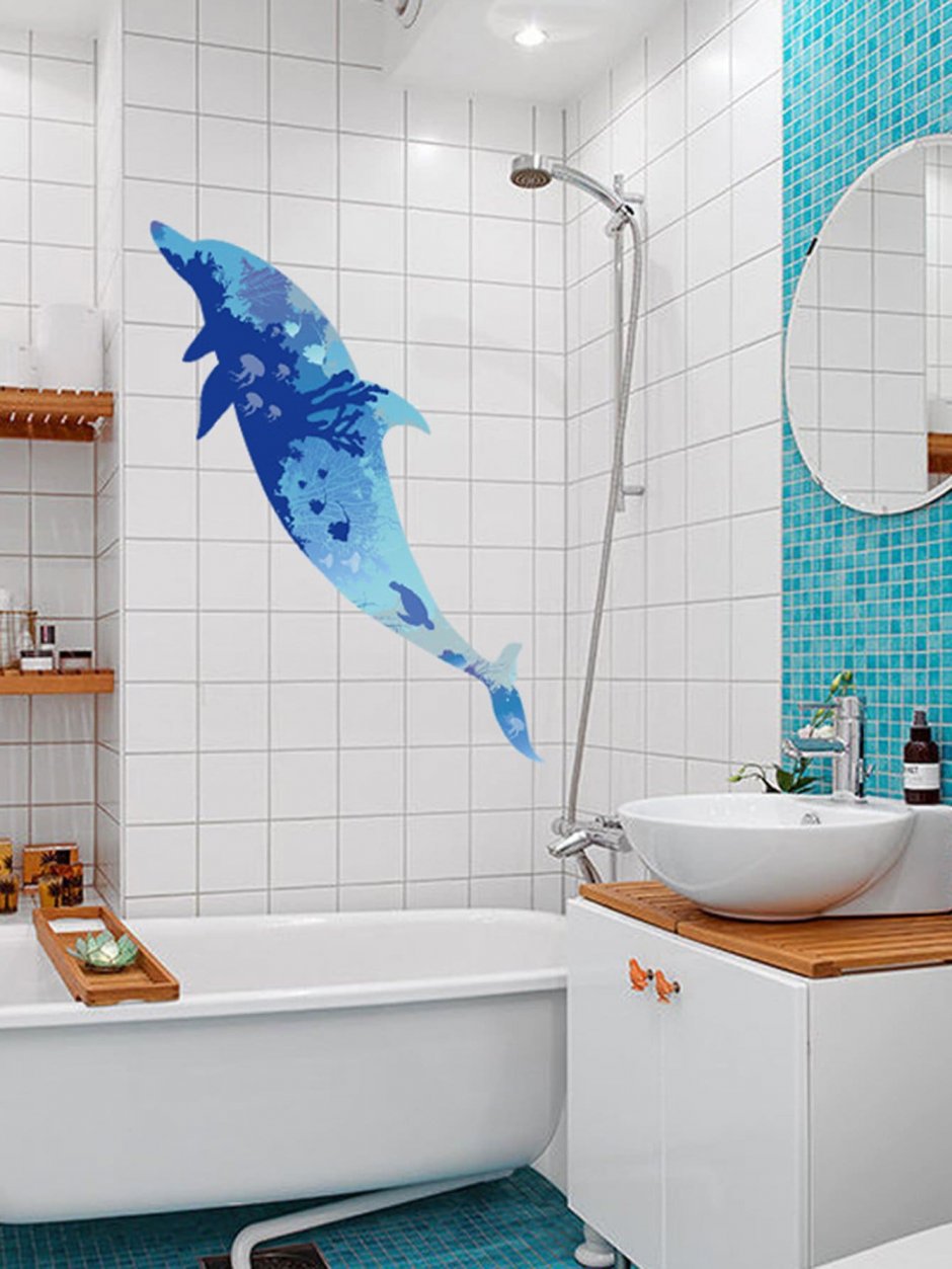 Плитка с дельфинами для ванной