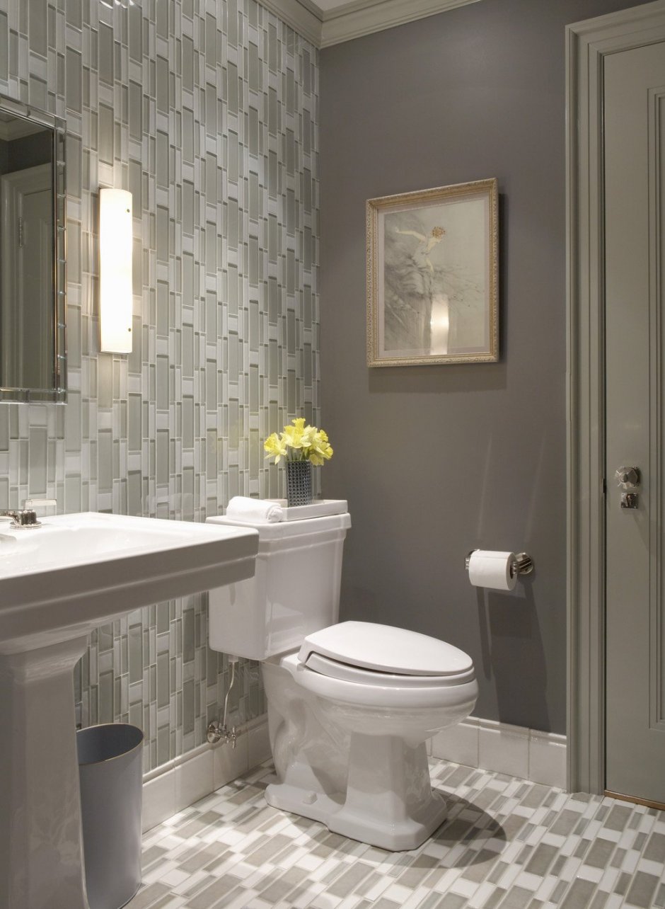 Интерьеры ванных комнат с мозаикой