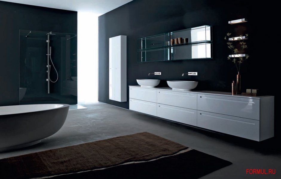 Rifra черная мебель для ванной