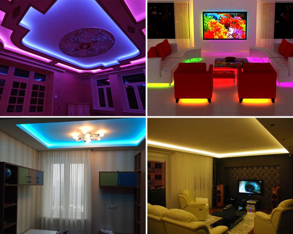 Комната со светодиодной подсветкой