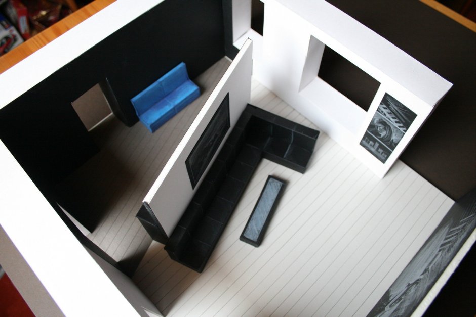 3д модель комнаты с мебелью