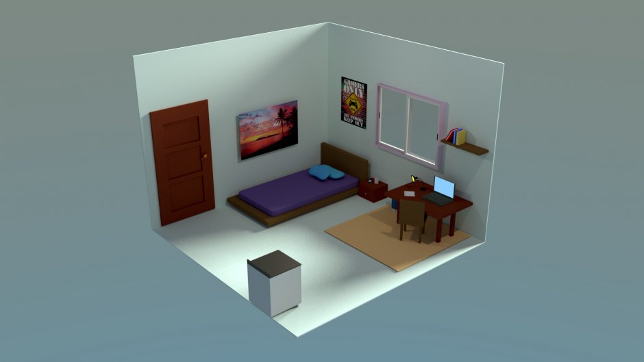 Проект комнаты для подростка мальчика,комната узкая