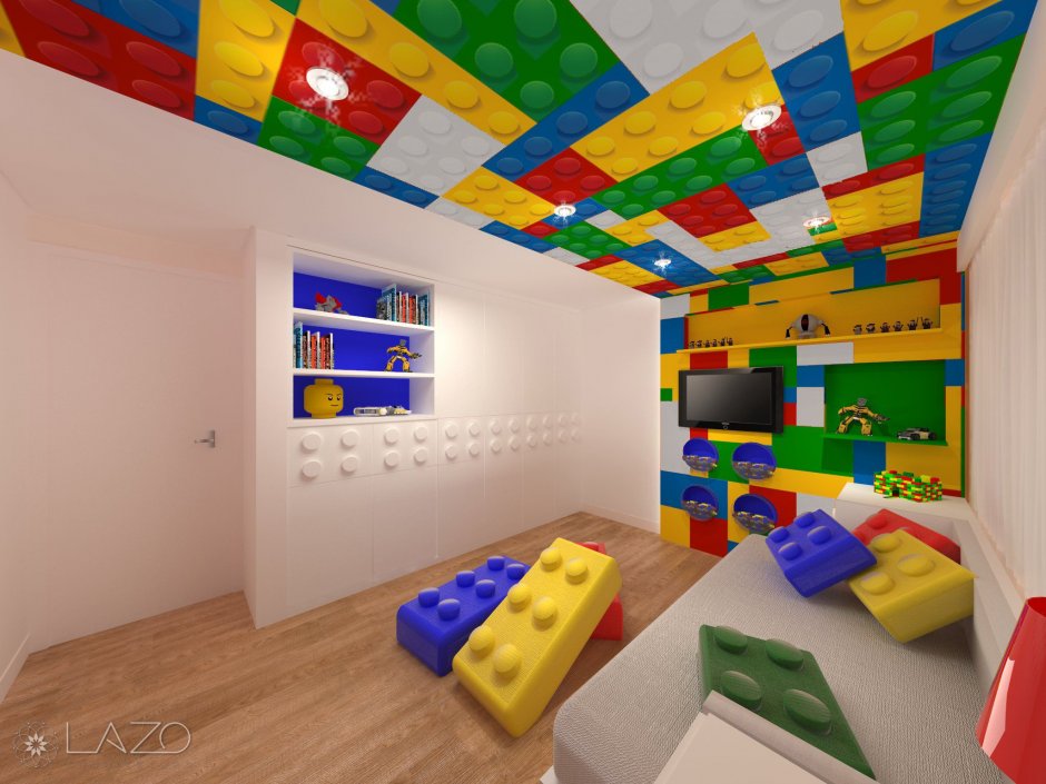 Комната в стиле лего для мальчиков