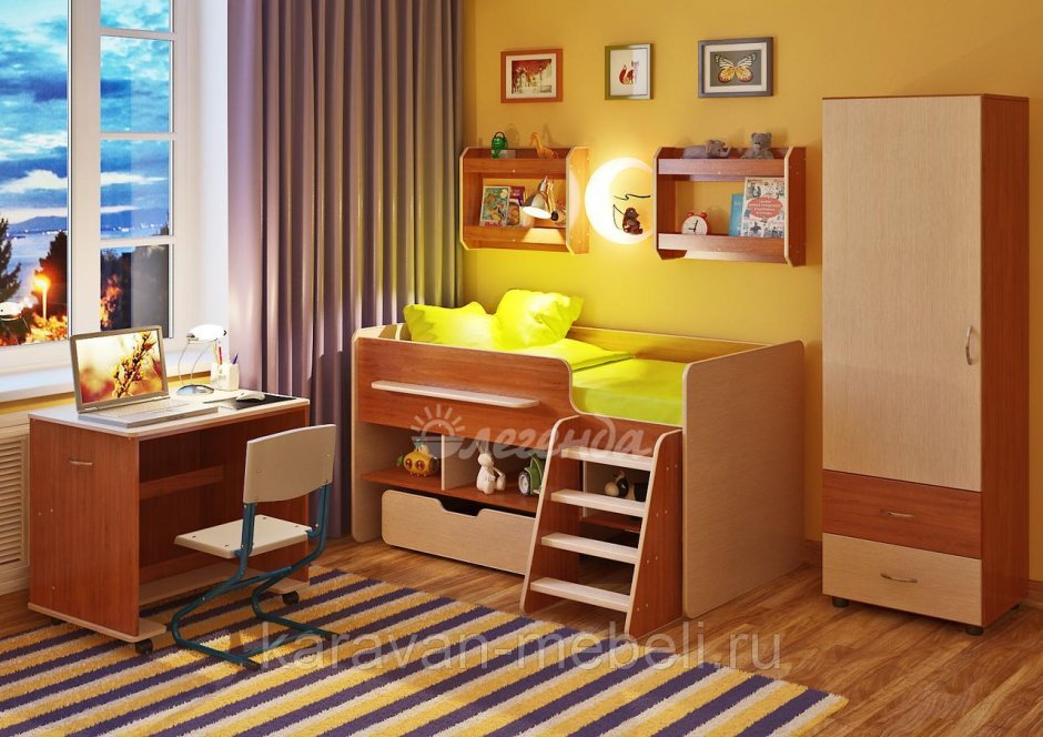 Комплект детской мебели с кроватью