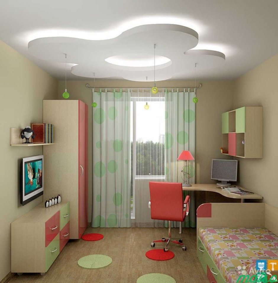Планировка детской комнаты для школьника
