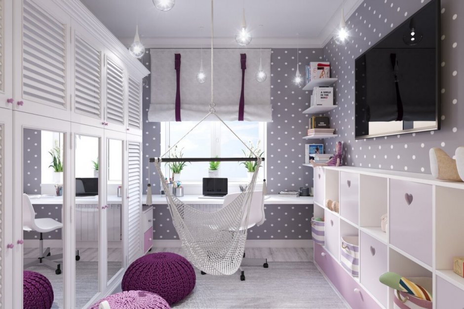 Детская комната для девочки в стиле икеа