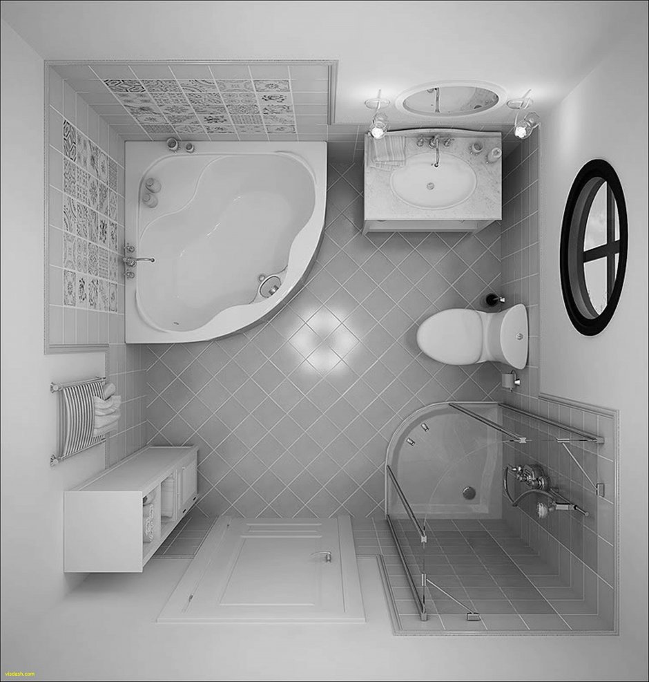 Проект малогабаритной ванной комнаты