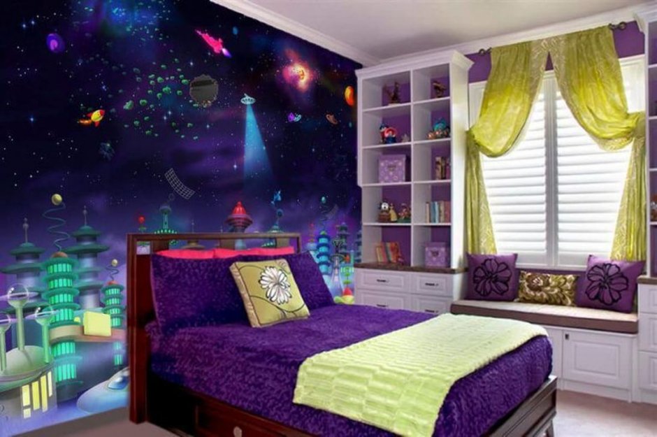 Детские комнаты в стиле космос
