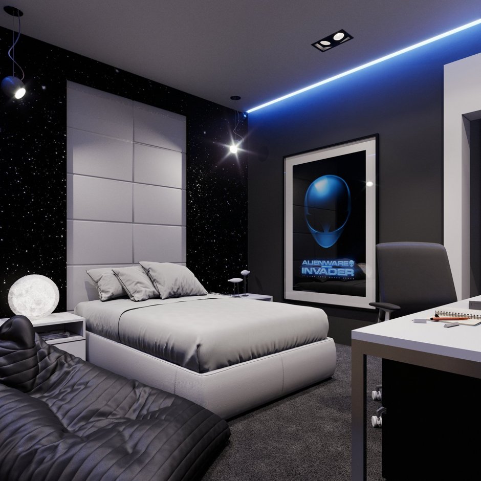 Стильные комнаты в космическом стиле