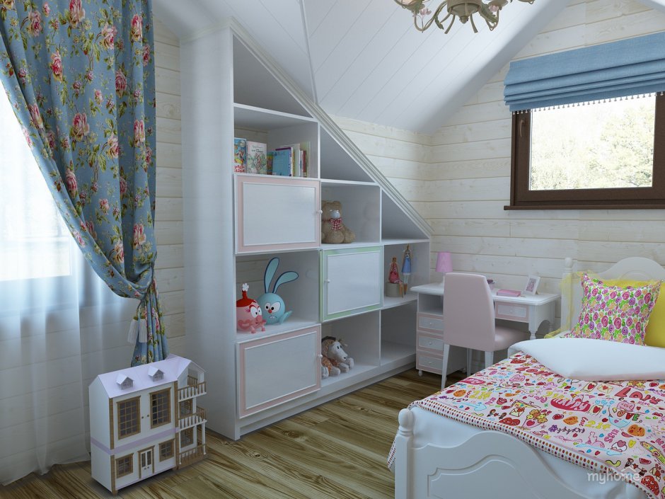Детская комната на даче для девочки